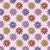 Groovy Retro Halloween Skull Daisy Flowers on Pink Image