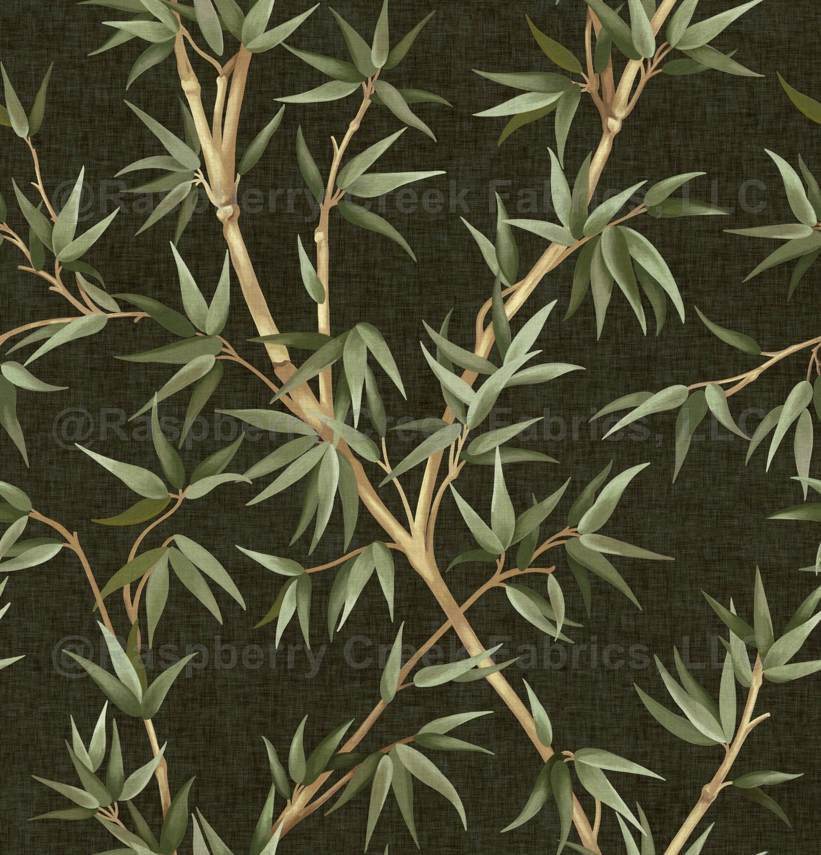 Bamboo Botanical - Dark Brown & Green