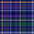 Large dark welsh style tartan. The colors depict the overall vibe of Wales: woods, meadows, sky, waters, bluebells, daffodils and the red dragon. Thinner orange, yellow and a red line, base colors in blue and green. Image