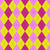 Argyle Pattern, Yellow Pink Baby Pink, Black Stitching Image