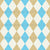 Argyle Pattern, White Baby Blue Beige, White Stitching Image