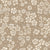 floral block print, light brown and cream, block print linen, country home, cottagecore, farmhouse fabric, nursery, light neutral floral, boho design, bohemian floral, neutral flowers Image