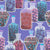 Magical apothecary bottles in purple. Image