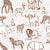 Modern, spots, animals, elephant, hand drawn, zebra, zoo, giraffe, cheetah, kids, white, rust, brown, boho, boys, girls Image