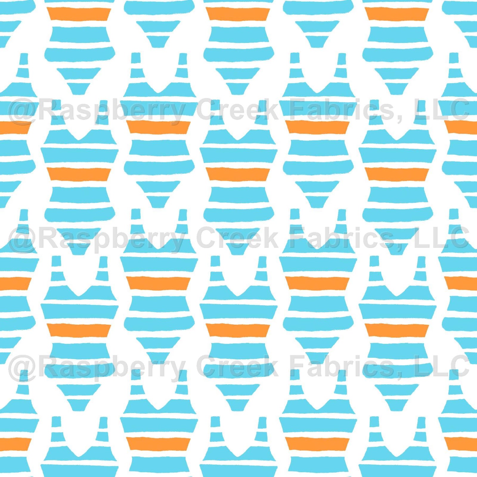 Swimsuits in Blue and Orange