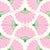 Graphic Japanese Fans Scalloped Ogee in Off White Light Pink Green Image