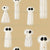 Boho Ghosts Tan - Cute Ghosts On A Tan Background Image