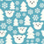 Polar Bear Snowy Forest in Blue Image