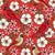 Red Cardinal Birds Floral in Red Image