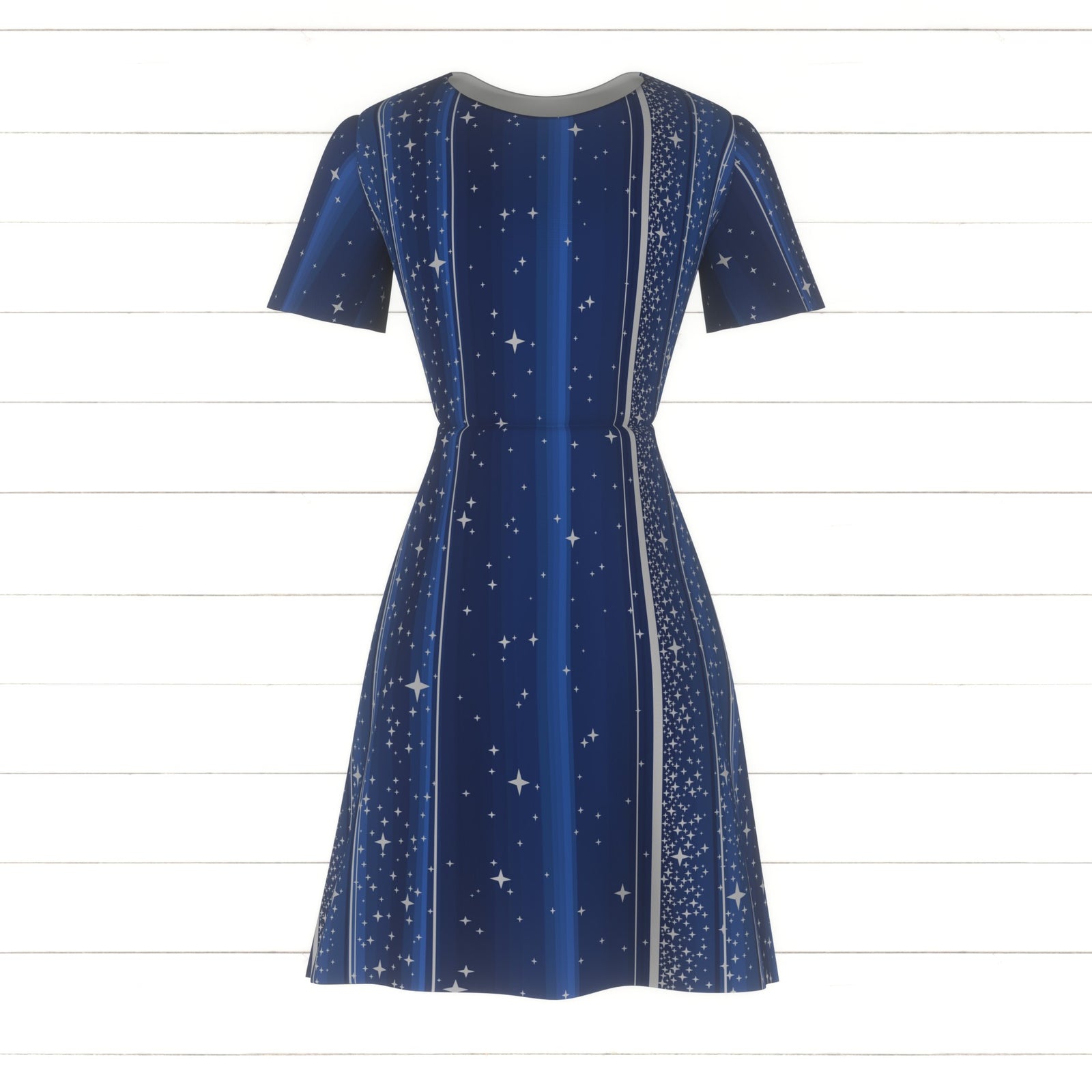 NorthStar Christmas Collection - Blue with Grey Star Creation Design – Shades of Blues with Grey Silver
