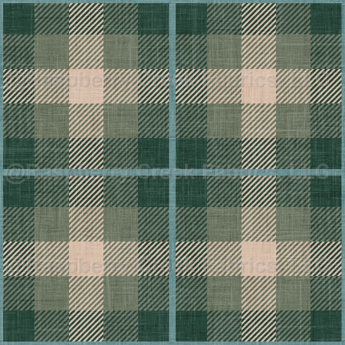 Christmas Faux Flannel Plaid Pine
