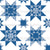 Quilt Star in Star Blue and White Image