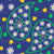 Daisy madness collection coordinate pattern Paisley in blue,white,yellow and green colors Image