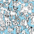 Cute little happy puppies and dogs on light blue background Image