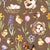 Easter Chicken by MirabellePrint / Terra Linen Textured Background Image