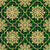 Festive Gold Snowflake Christmas Plaid in Green Image