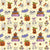 Groovy Retro Spooky and Cute Halloween Elements on Yellow Image