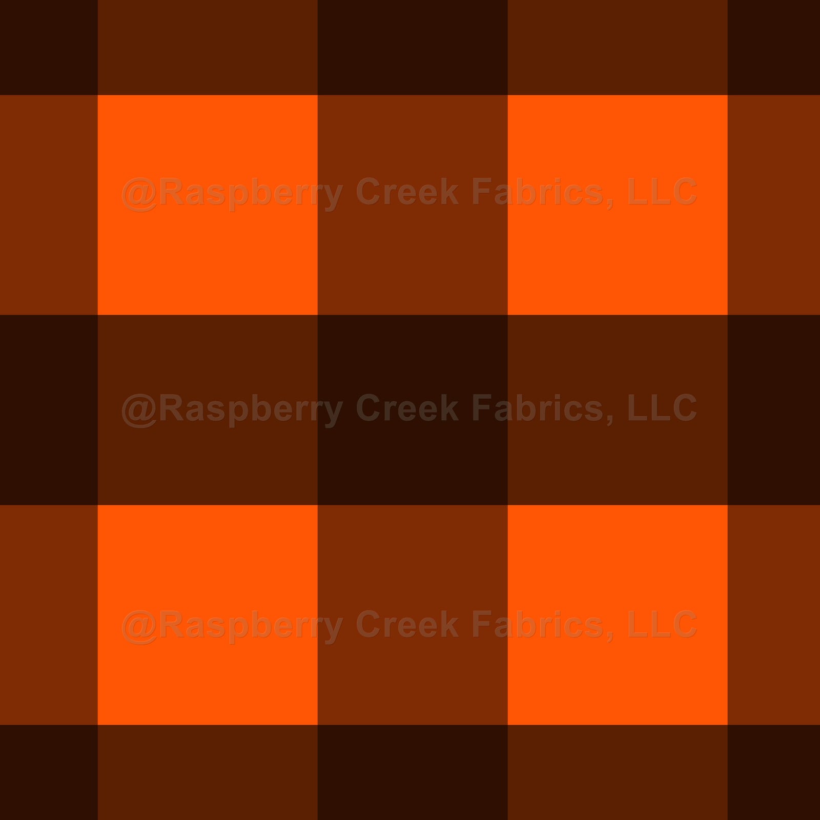 Orange and Black Gingham
