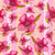Large Watercolor Magenta Floral on Boho Stripes, Betsy Blooms by JLopezArt Image