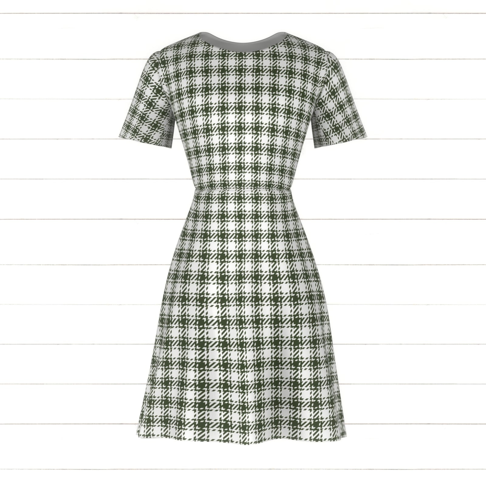 Mini plaid twill, small plaid, green and white shirt plaid, apparel plaid, plaid with diagonal weave, Classsic plaid, Checker Plaid, checks, Camping, Outdoors, hiking