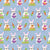 Easter Bunnies and Carrots on Blue Image