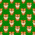 Cute Cartoon Baby Tiger on True Green Wallpaper Image