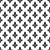 Fleur de Lis Pattern, French, Royal, Black on White Image