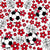 Team Spirit Soccer Ball Floral in Red and White Image