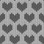 Faux Knitted Wool Hearts Hygge Nordic Warm Grandpa Style Silver Grey on White Image