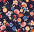 French florals dark blue bckg Image