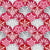 Winter Snowflakes in Festive Red Pink and Grey Image