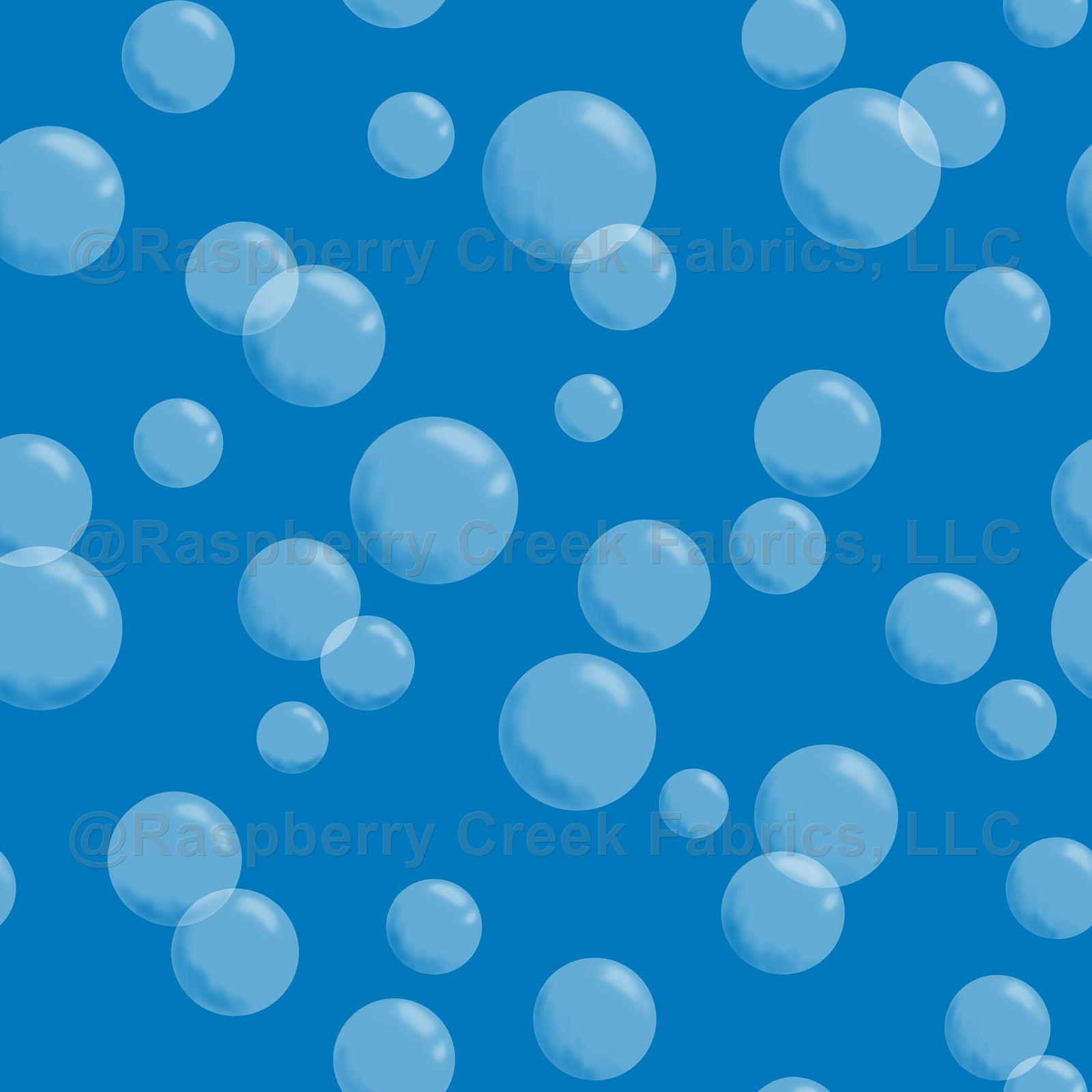 Bubble Polka Dot Ocean Depths Blue - Mermaid Magic - Angelina Maria Designs