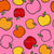 Bushels of Apples on Pink Image