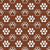Animal Paw Prints White on Cinnamon Brown Image