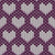 Faux Knitted Wool Hearts Hygge Nordic Warm Grandpa Style White on Purple Image