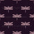 Vintage Dragonfly Pattern Dream Dragonfly Collection on Dark Plum Wallpaper Image