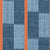 African Mud Cloth, African Baule Cloth, Ikat, Denim Blue, Indigo blue and orange, Abstract woven design, Vintage-inspired Baule Cloth print, abstract geometric Image