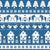 nordic fair isle christmas stripe - winter blue Image