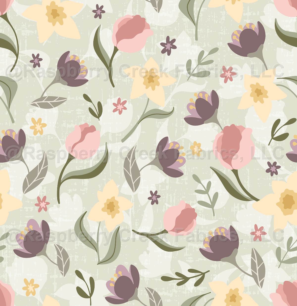 Sweet Spring Floral Green