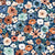 Rust and Royal Vintage Floral Image