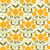 Mediterranean Botanical Lemons on Green Scallops Image