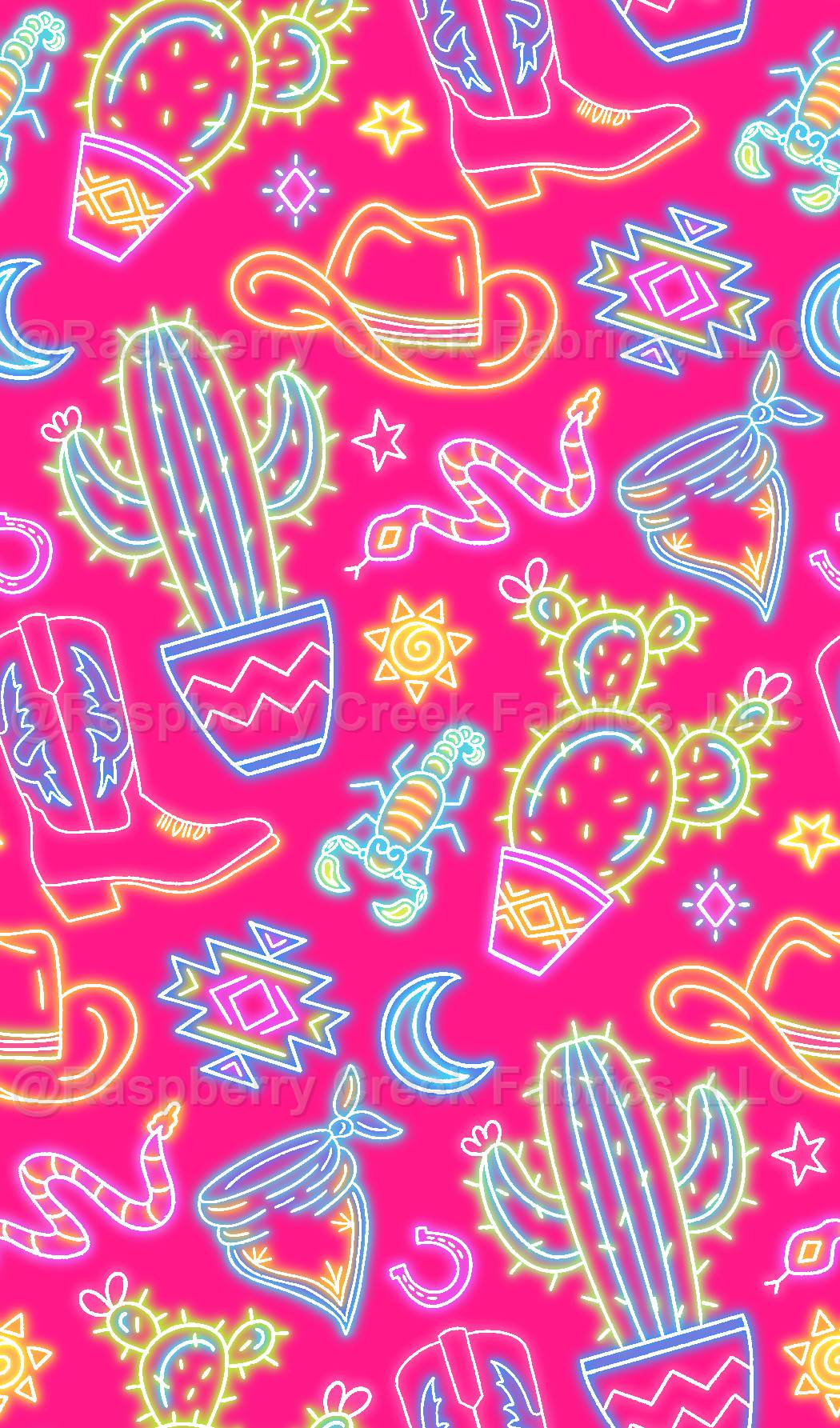 Cowboy Pink, NeonMoon Collection by Krystal Winn Design