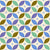 Happy retro circles periwinkle, mint, moss Geometric bold pattern in  cold chalky colors. Abstract basic pattern. Vintage look. Image
