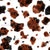 Abstract black, brown and white cow spots pattern Image