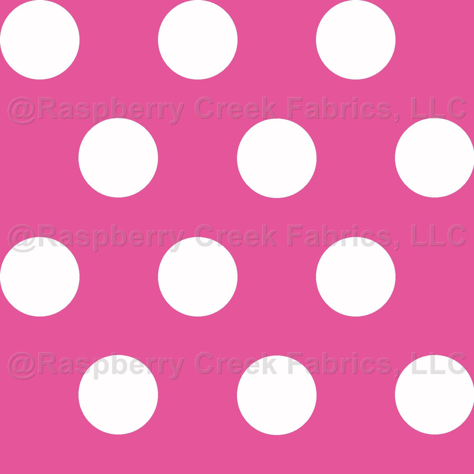 Pink and White Minnie Inspired Dot Fabric, Raspberry Creek Fabrics