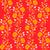 Orange Flowers, Floral Pattern, Boho, Retro Pattern Image