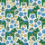 Dala Horse Folk Art Floral in Green and Blue Image