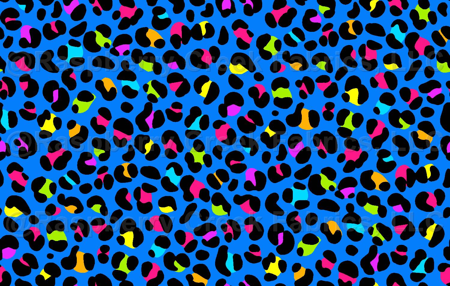 Cheetah Blue, Neon Moon Collection by Krystal Winn Design