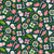 Festive Christmas Winter Holiday Pattern in Green & Pink Image