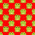 Cute Cartoon Frogs on Red Wallpaper Image